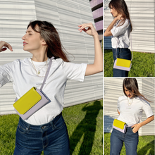 Load image into Gallery viewer, MESSENGER BAG - LILA/YELLOW