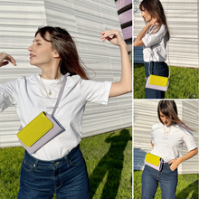 Load image into Gallery viewer, MESSENGER BAG - LILA/YELLOW
